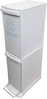 Amazon｜AZUMAYA ダストボックス 2段 グレー SGS-932GY｜フタ